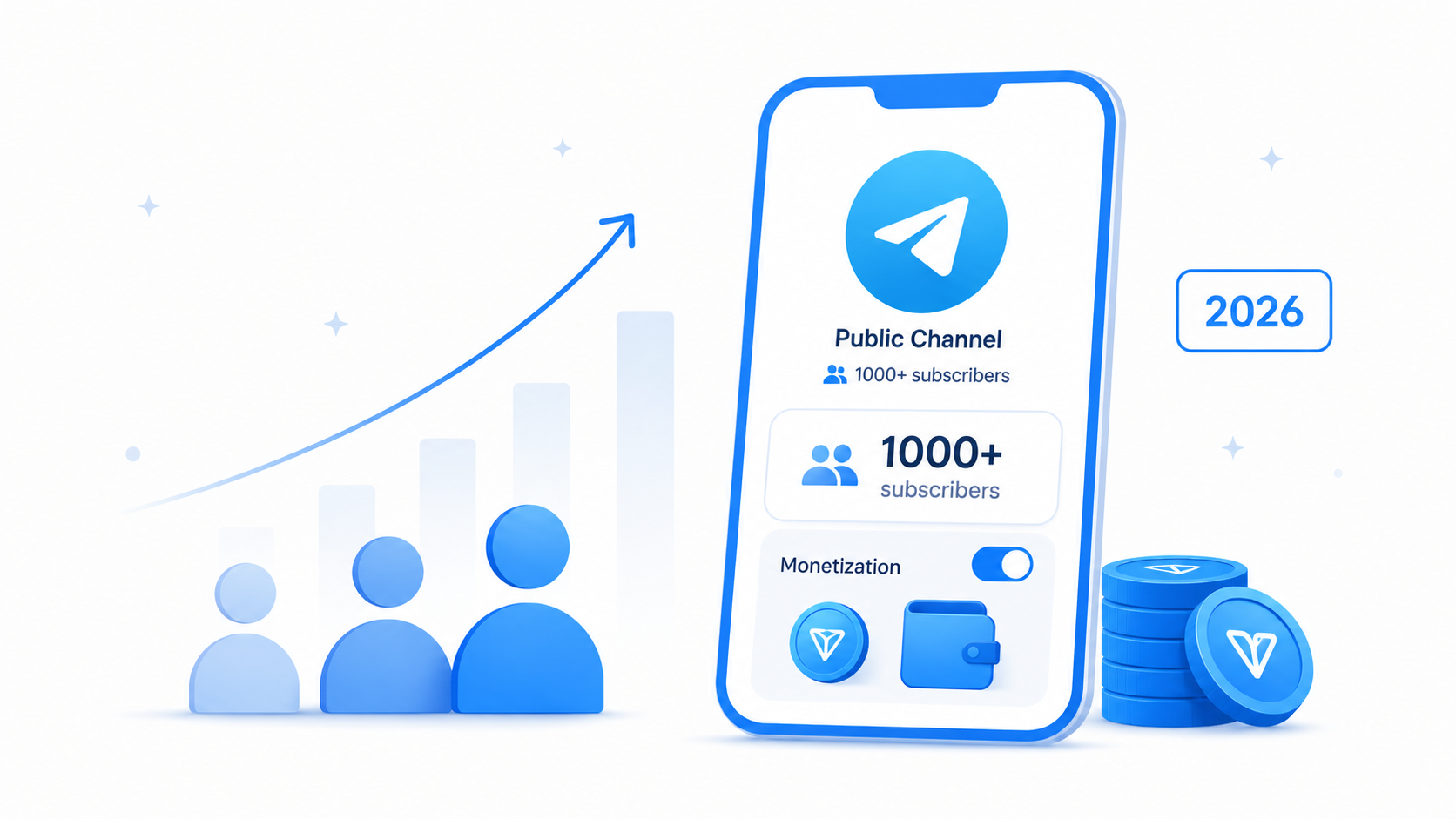 Подключение монетизации Telegram после достижения 1000 подписчиков